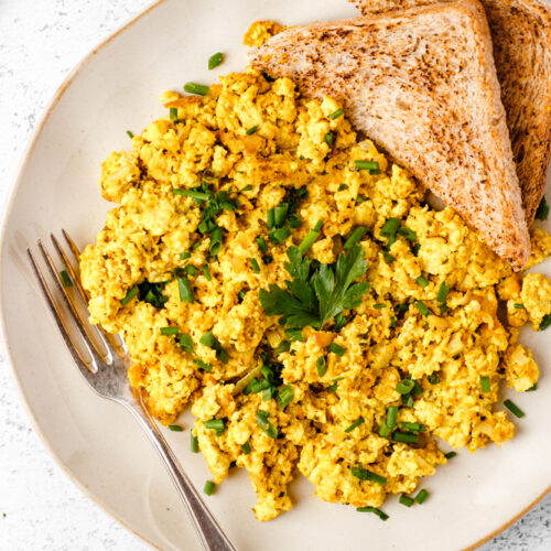 The Best Tofu Scramble (Vegan Scrambled Eggs) - Plantiful Bakery