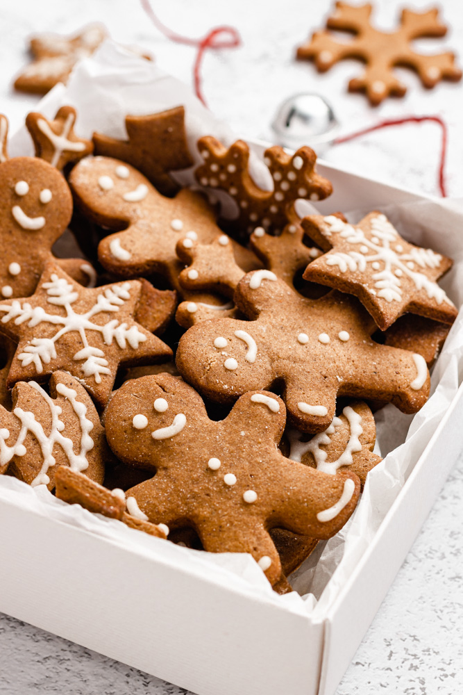 Gingerbread Cookies In A White Box