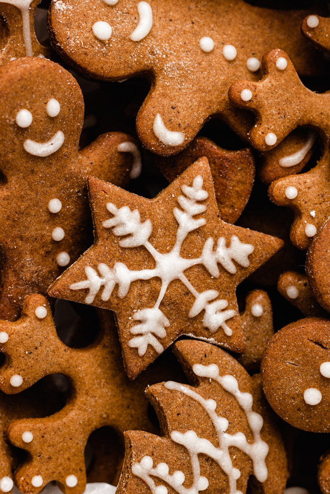 Closeup Of Vegan Gingerbread Cookies