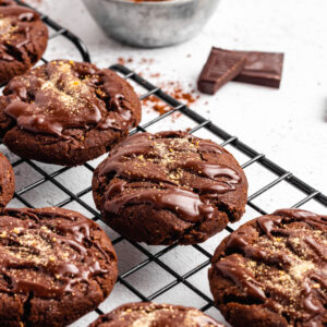 Vegan Chocolate Orange Cookies Drizzled With Dark Chocolate