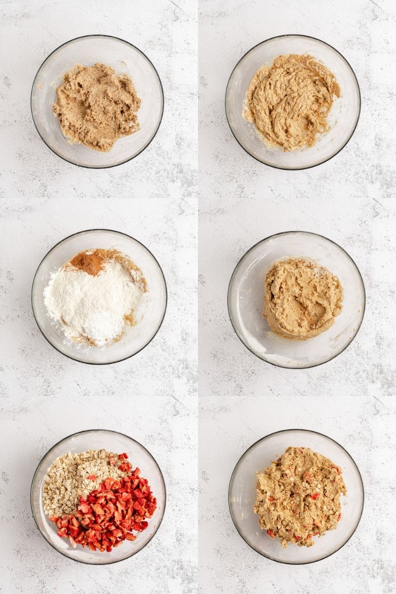 Recipe steps of oatmeal cookies
