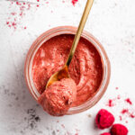 Raspberry Almond Cashew Butter In A Glass Jar