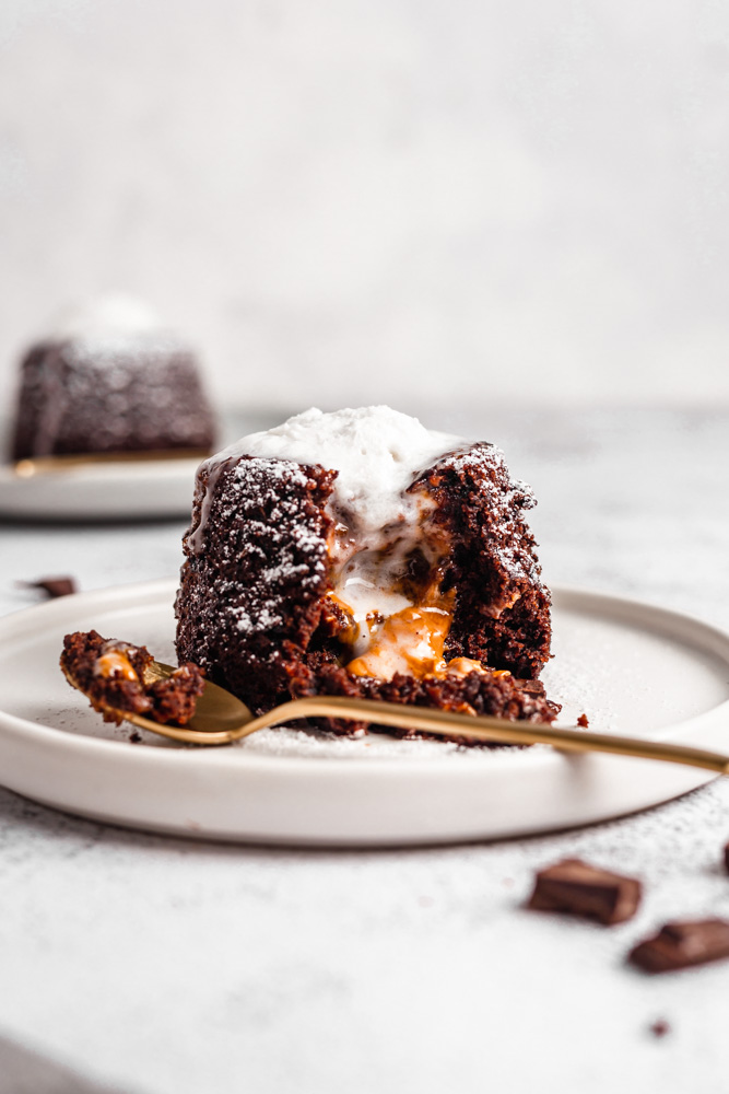 Biscoff Lava Cake On A Plate