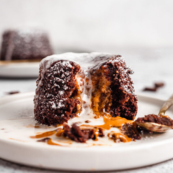 Vegan Biscoff Chocolate Lava Cake - Plantiful Bakery