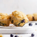 Two Blueberry Muffins With Streusel Topping