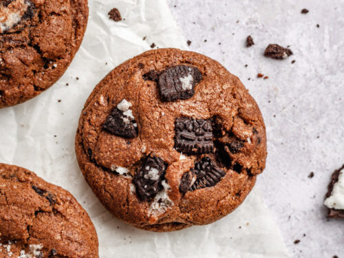 Vegan Chocolate Cookies And Cream Cookies - Plantiful Bakery