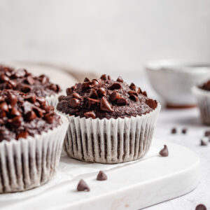 Vegan čokoládové muffiny s cuketou