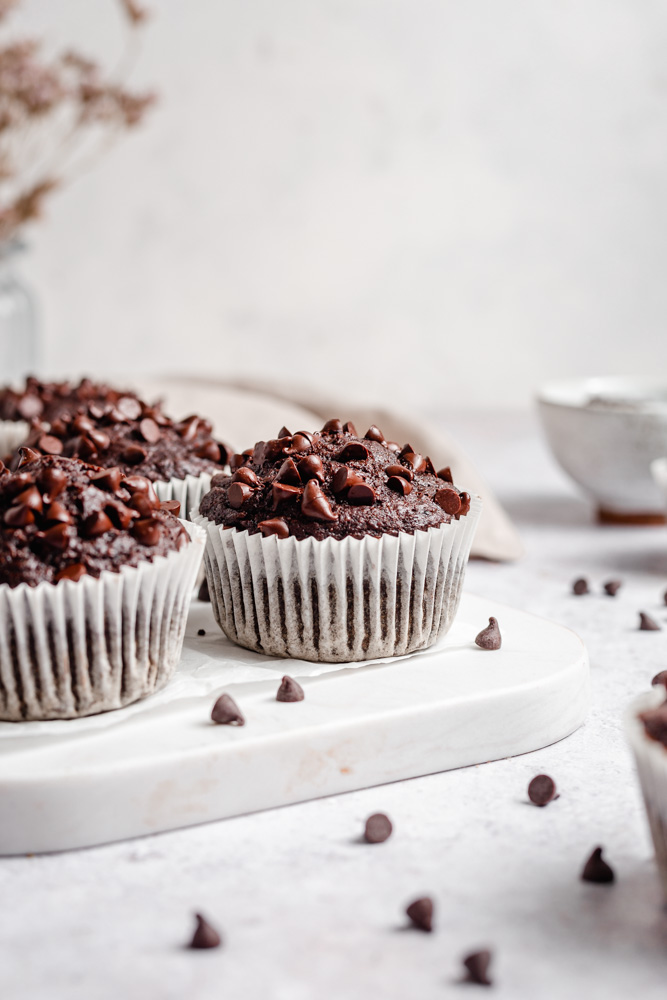 Cuketové muffiny s čokoládou