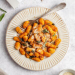 Vegan pumpkin gnocchi with sage butter sauce