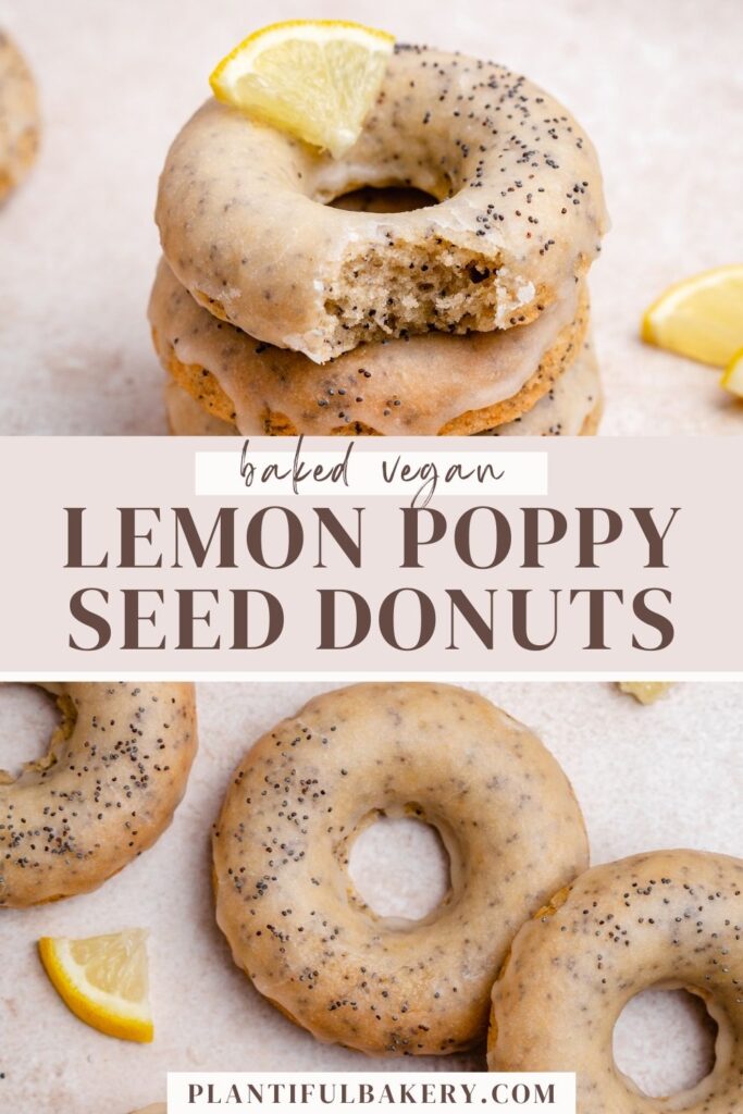 Pin for Baked Vegan Lemon Poppy Seed Donuts